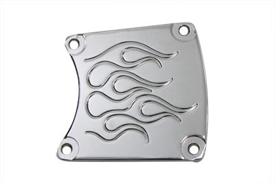 thumbnail image 2 of Flame Clutch Inspection Cover Chrome For Harley Sportster XL 1994-2003 | V Twin 2 of 4