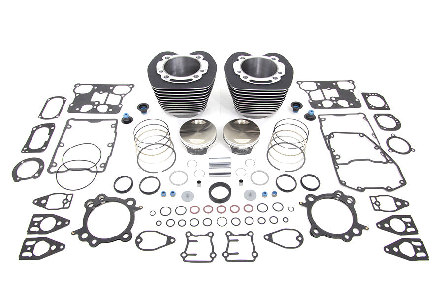 Harley Davidson 2007-17' FXST, FLST, FXD, FLT 110" CI Big Bore Cylinder Kit-Black