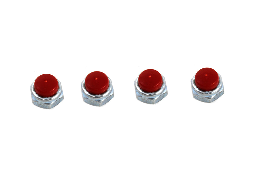 Replica Red Rocker Arm Nut Set Zinc Plated