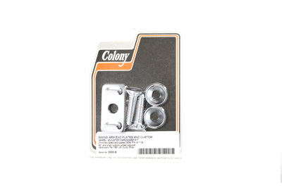 Chrome Swingarm End Plate Adjuster Hardware Kit