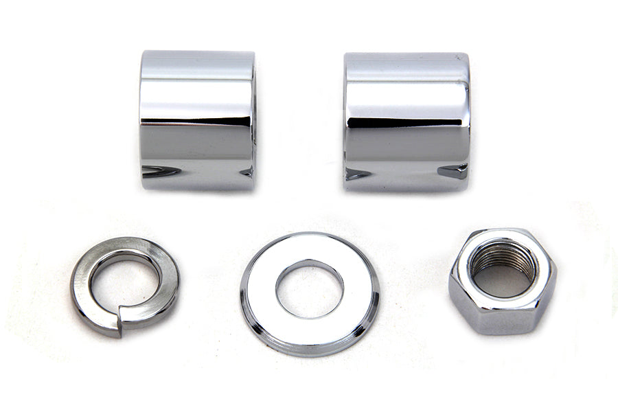 Front Axle Spacer Kit Smooth Style Chrome