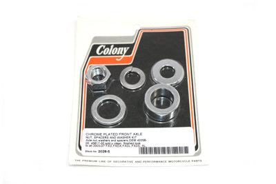 Front Axle Spacer Kit Smooth Style Chrome