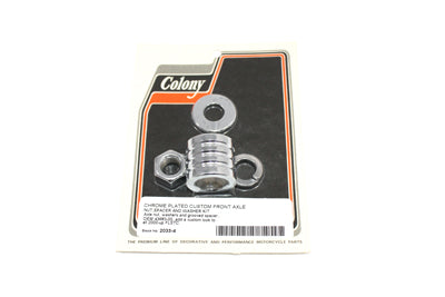 Front Axle Spacer Kit Groove Style Chrome