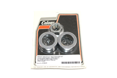 Chrome Front Axle Nut and Spacer Kit