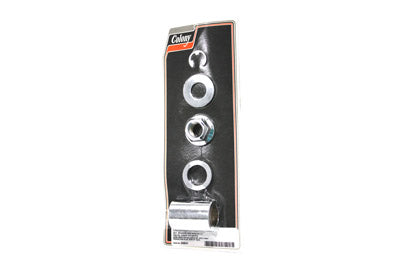 Rear Axle and Nut Spacer Kit Smooth Style Chrome