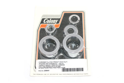 Front Axle Spacer Kit Smooth Style Chrome