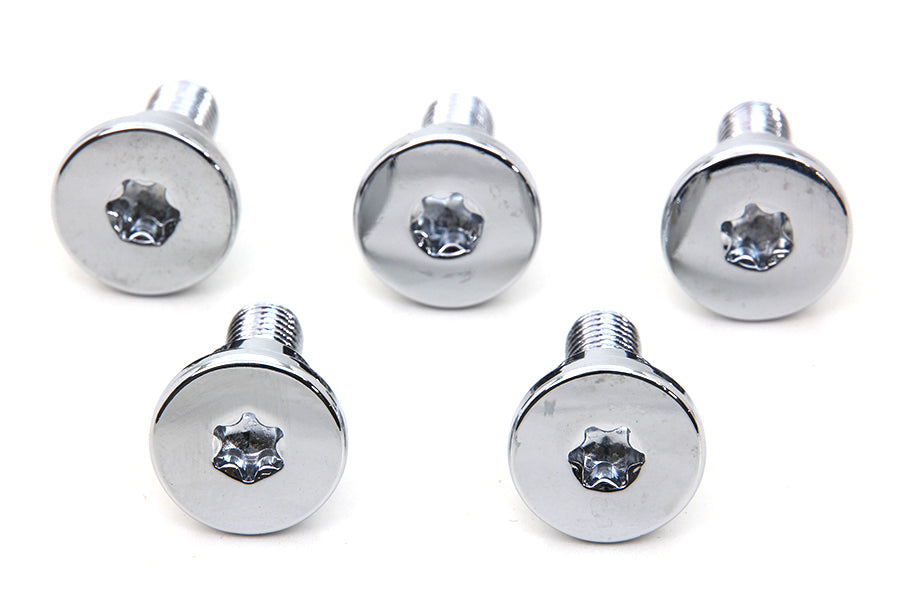 Chrome Front Brake Disc Bolt Set