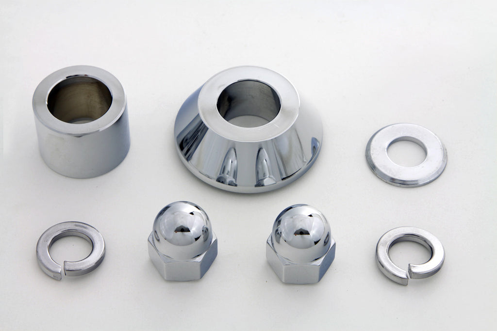 Front Axle Spacer Kit Smooth Style Chrome