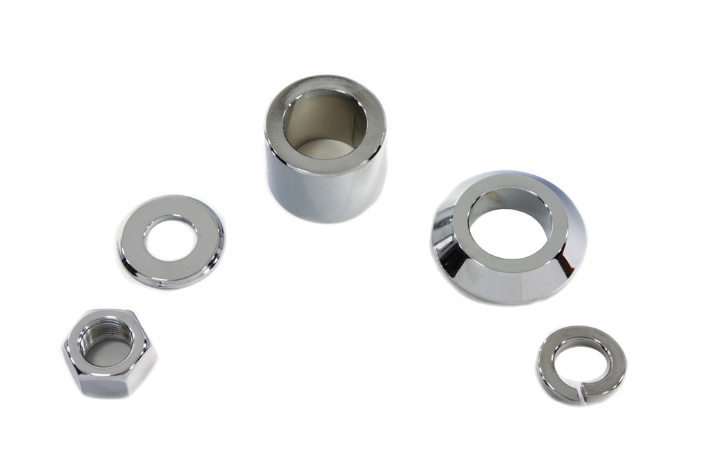 Front Axle Spacer Kit Smooth Style Chrome