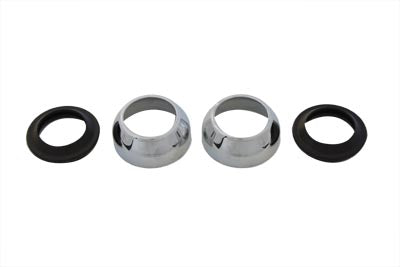 Chrome 39mm Fork Boot Cover Dust Shield Kit