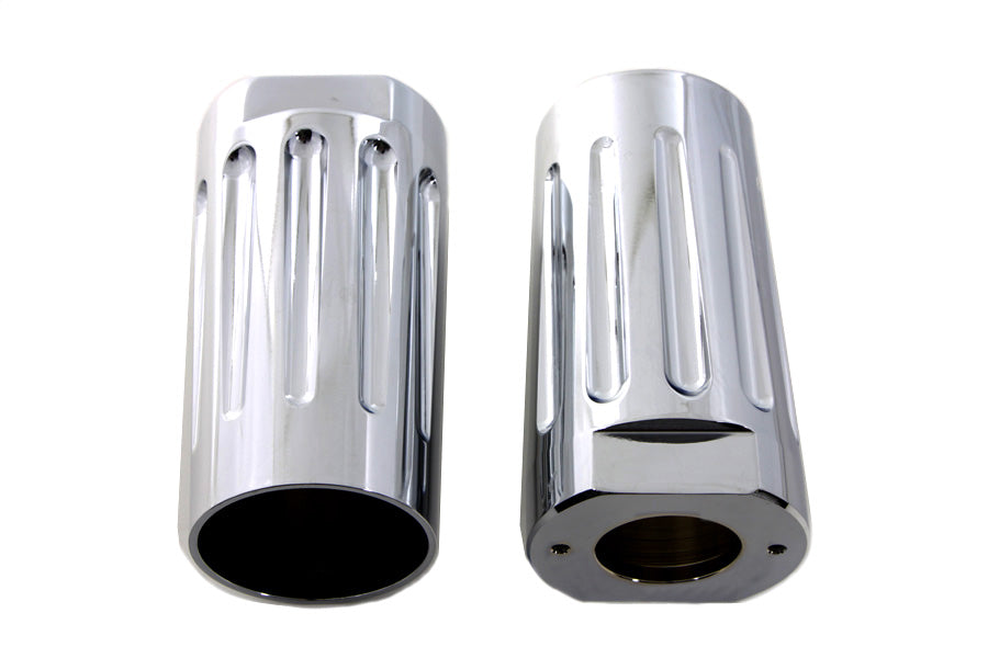 Chrome Milled Fork Slider Cover Set