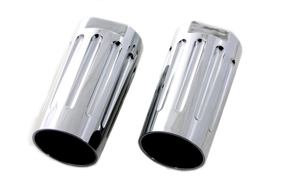 Chrome Milled Fork Slider Cover Set