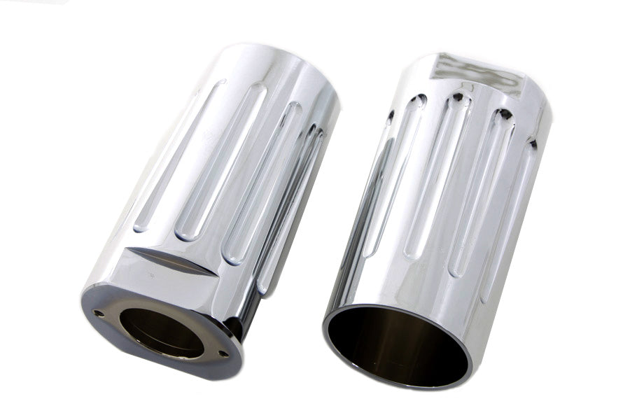 Chrome Milled Fork Slider Cover Set
