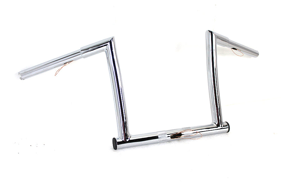 12 Chrome ChiZeled Z-Bar Handlebar with Indents