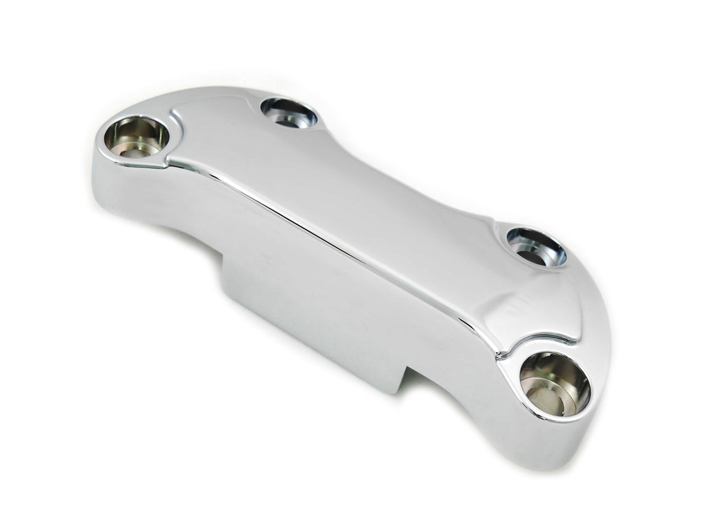 Chrome Smooth Handlebar Clamp Cover with Skirt