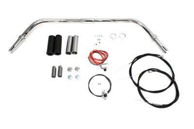 4 Chrome Handlebar Assembly without Indents