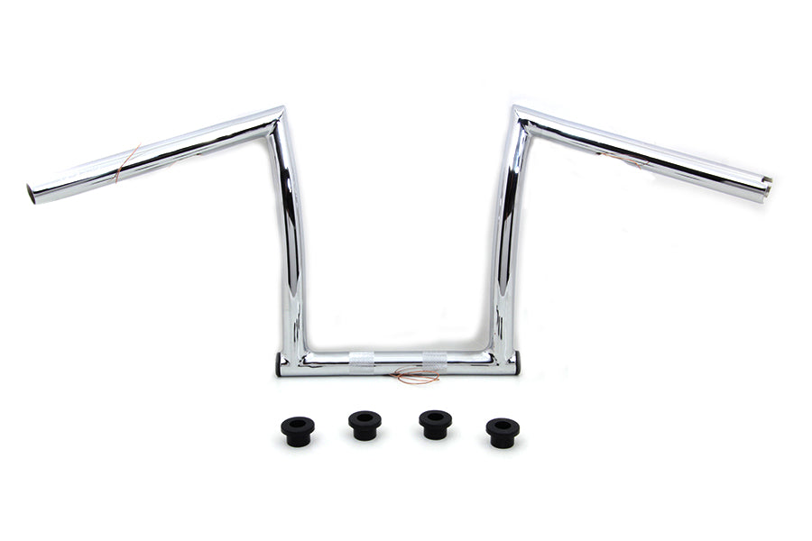 11 Chrome ChiZeled Z-Bar Handlebar with Indents