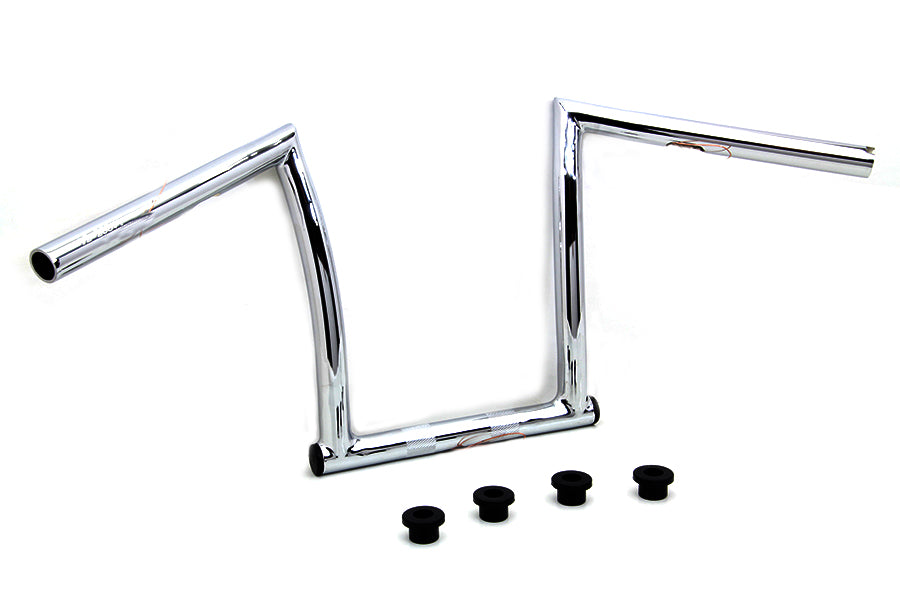 11 Chrome ChiZeled Z-Bar Handlebar with Indents