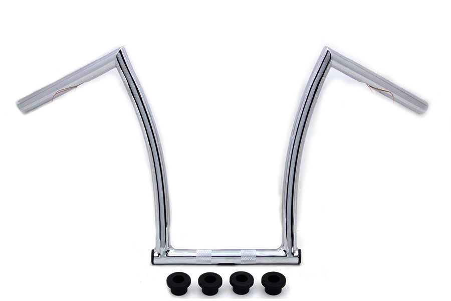 15 Chrome ChiZeled Z-Bar Handlebar with Indents
