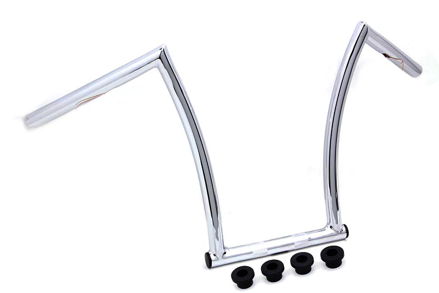 15 Chrome ChiZeled Z-Bar Handlebar with Indents