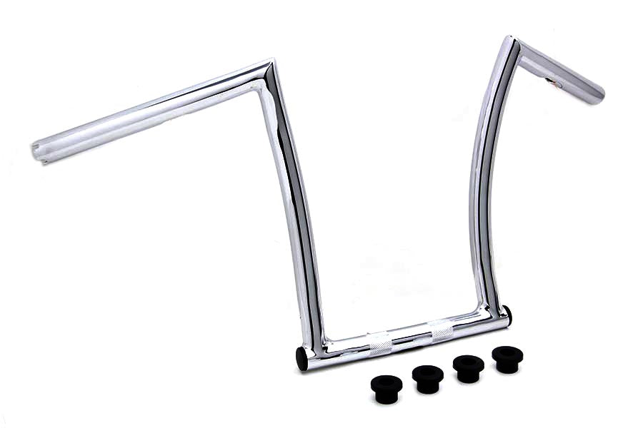 17 Chrome ChiZeled Z-Bar Handlebar with Indents