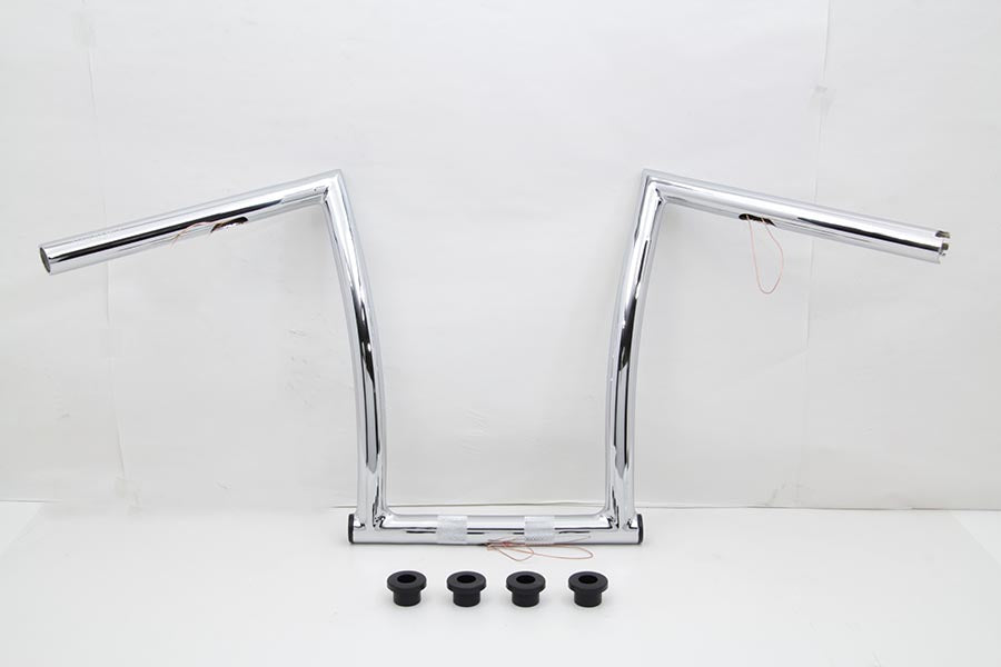 17 Chrome ChiZeled Z-Bar Handlebar with Indents