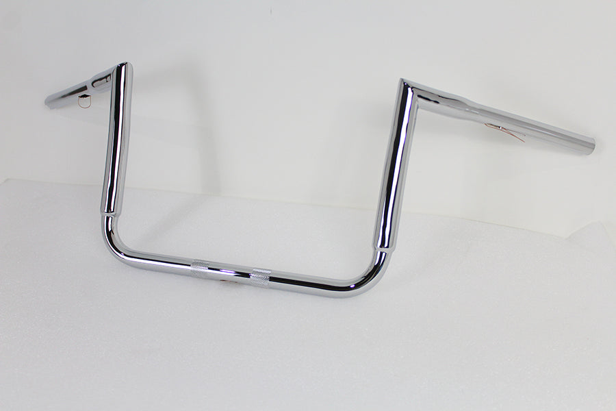 12 Chrome ChiZeled Z-Bar Handlebar without Indents