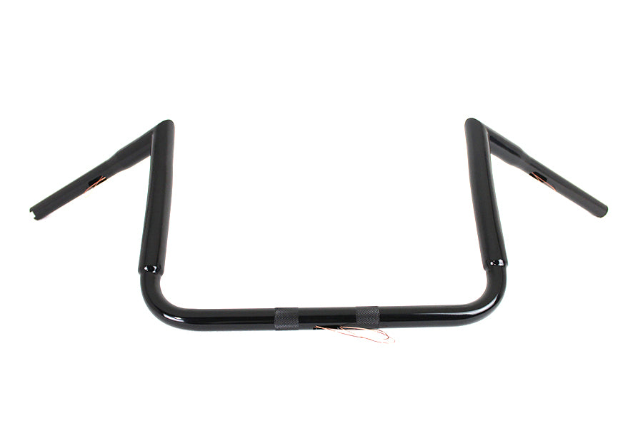 12 Black ChiZeled Z-Bar Handlebar without Indents