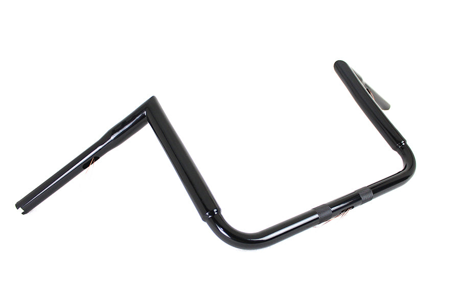 12 Black ChiZeled Z-Bar Handlebar without Indents