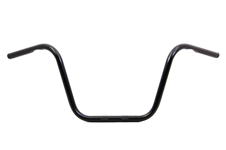 12 Ape Hanger Handlebars with Indents Black