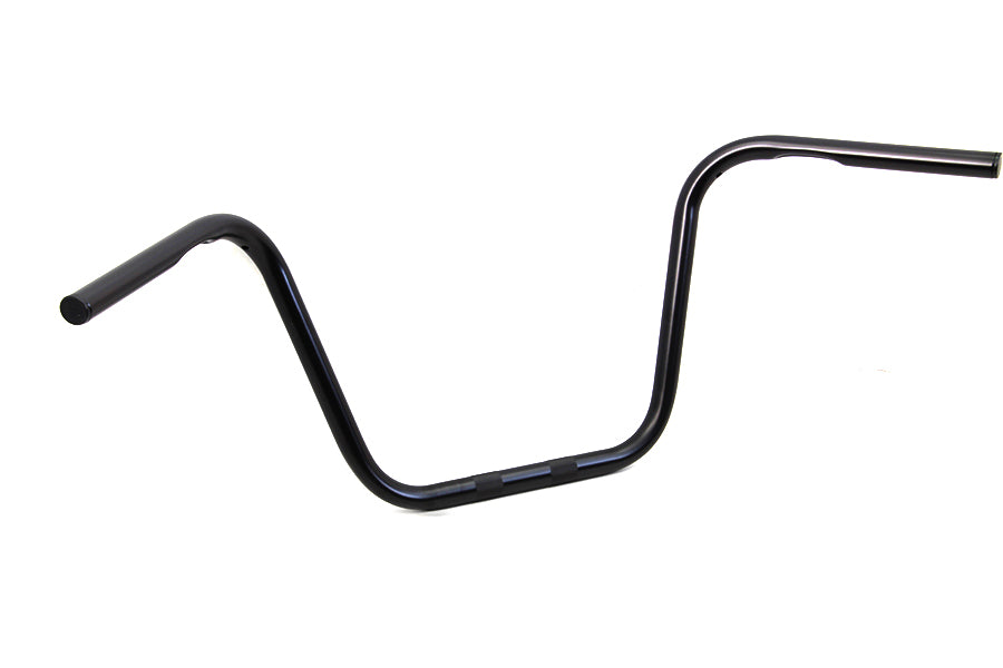 12 Ape Hanger Handlebars with Indents Black