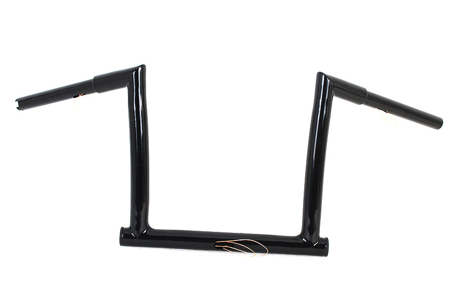 12 Black ChiZeled Z-Bar Handlebar with Indents