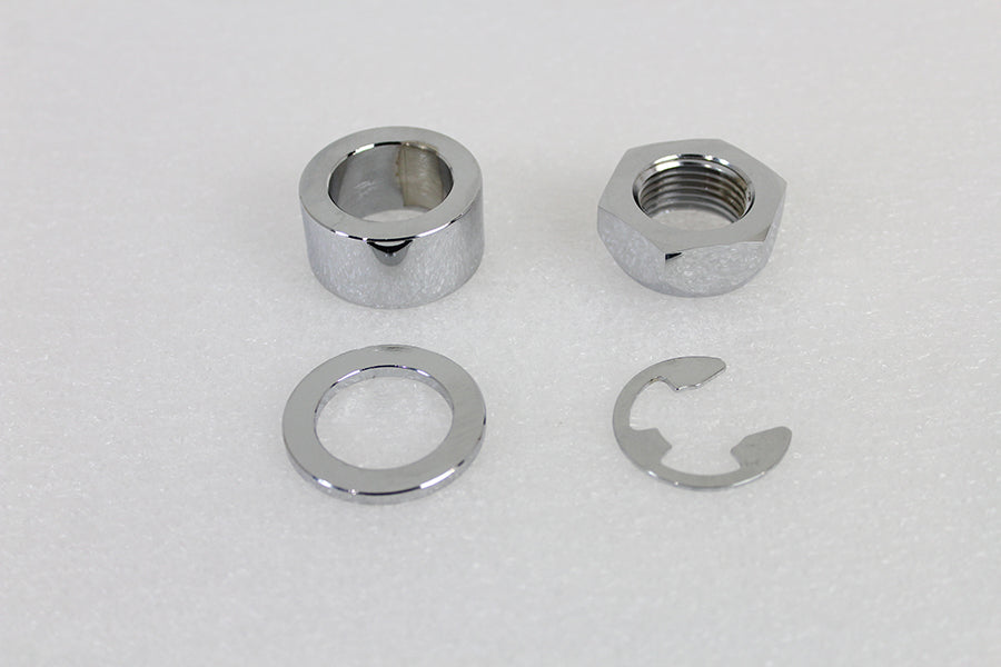 Rear Axle Spacer Set Smooth Style Chrome