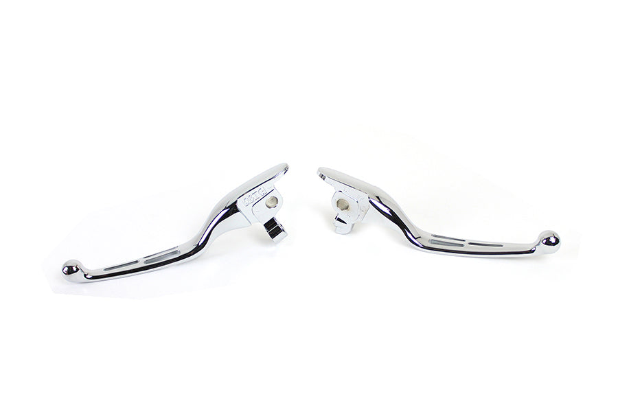 M8 Chrome 3-Slot Hand Lever Set
