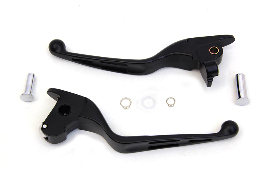 Matte Black 3-Slot Wide Hand Lever Set