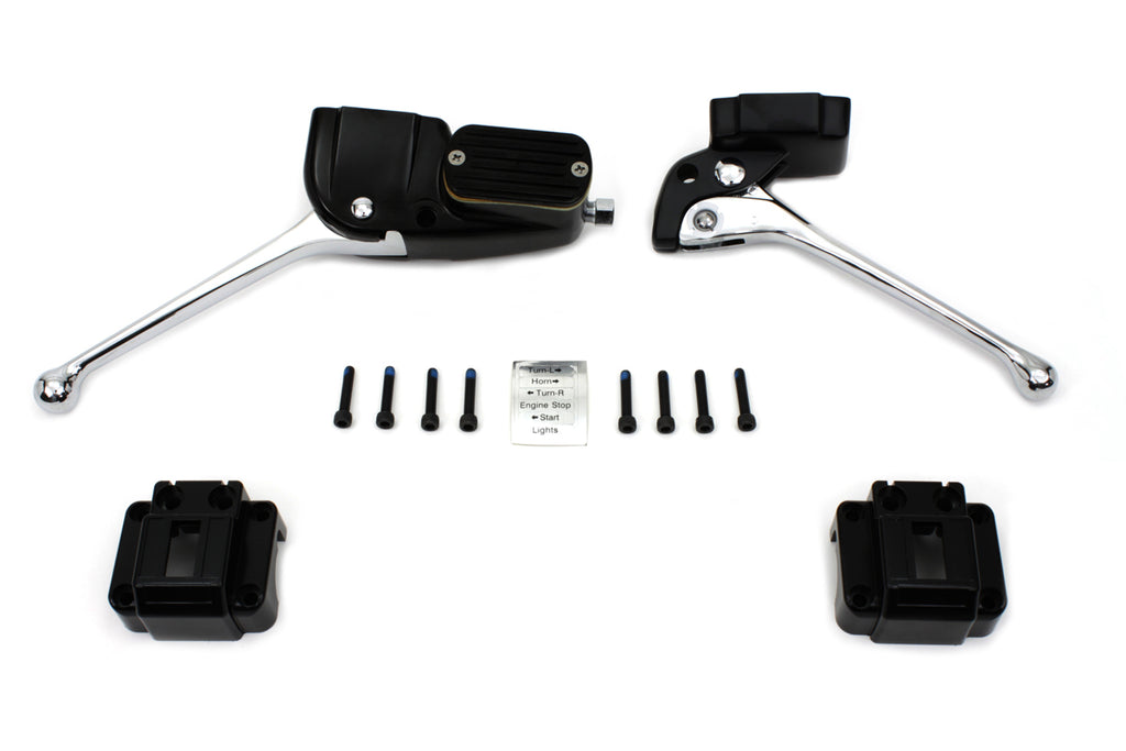 Black Handlebar Master Cylinder and Clutch Lever Assembly