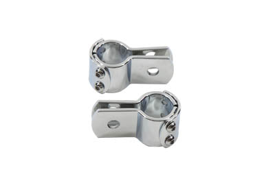 Chrome 1 Footpeg Mount Clamp Set