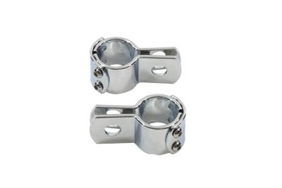 Chrome 1-1/4 Footpeg Mount Clamp Set