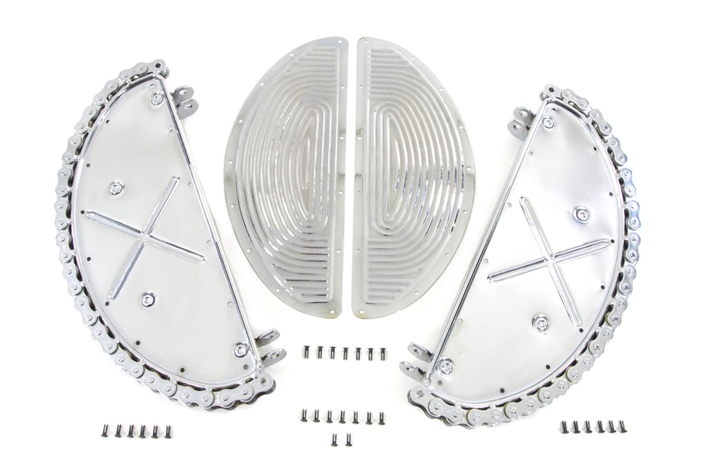 Chrome Driver Footboard Kit Chain Style
