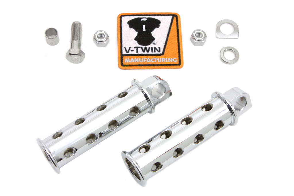 Chrome Combat Shooter Style Footpeg Set