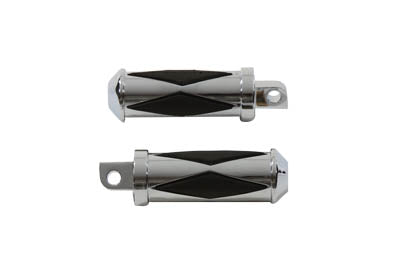 Chrome Diamond Style Large Footpeg Set