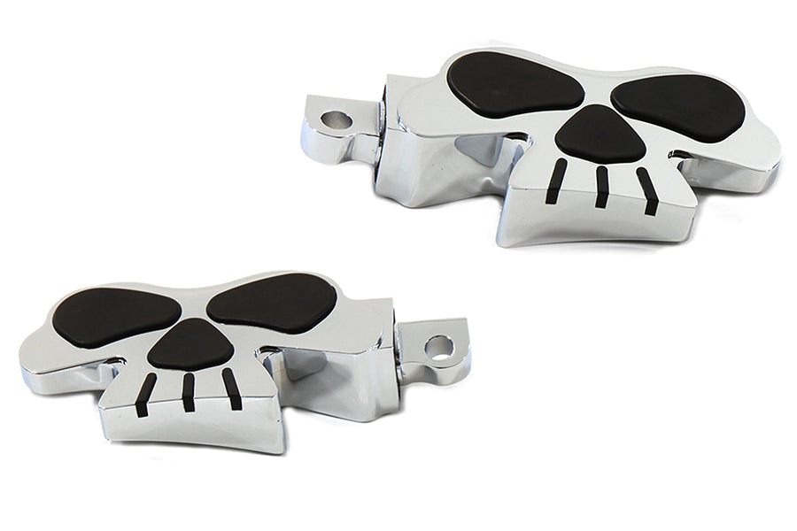 Chrome Skull Face Footpeg Set