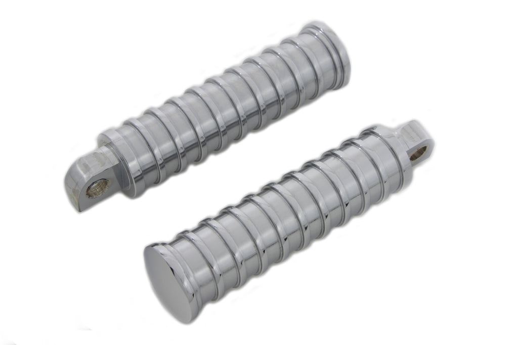 Chrome Light Grooves Footpeg Set