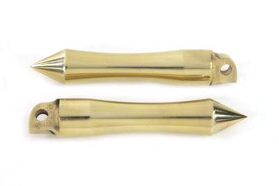 Solid Brass Pirate Spike Footpeg Set