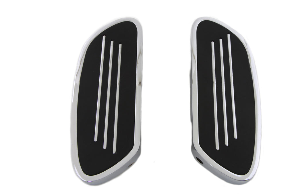 Driver Footboard Set Chrome Streamliner Style