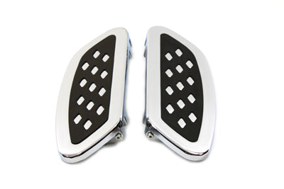 Driver Footboard Set Chrome with Diamond Design