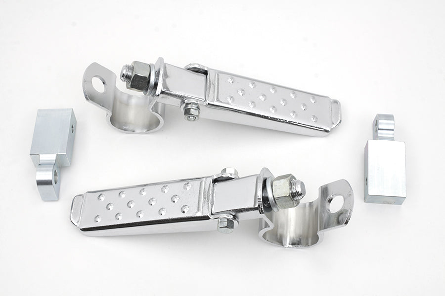 Clamp On Footpeg Kit Chrome