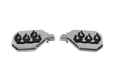 Chrome Mini Peg-board Set with Flame Design