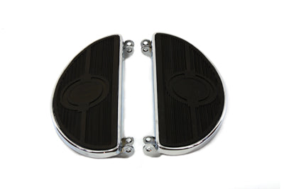 Driver Chrome Footboard Set with Half Moon Shape