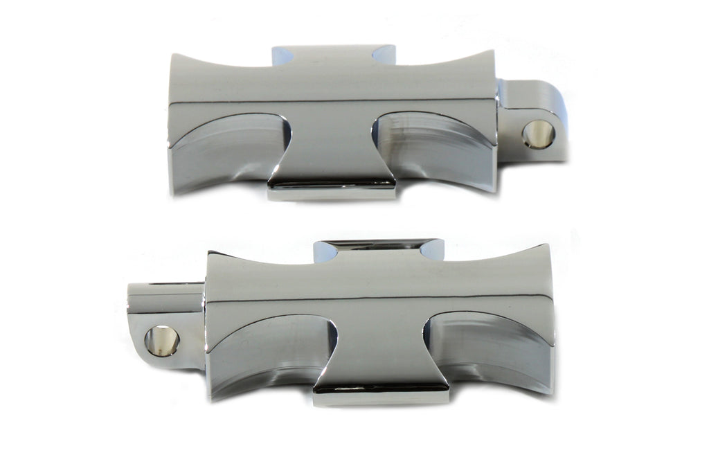 Chrome Billet Red Baron Footpeg Set